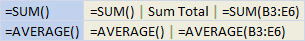 Excel Data